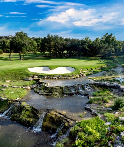 Waterfall feature at The Hills Country Club